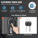 Gun Safe Rifle Safe with Digital Keypad & Lock for 3 Rifles and 4 Pistols