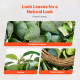 Artificial Decorative Wreath 66.04 cm Green Eucalyptus Leaves Year Round