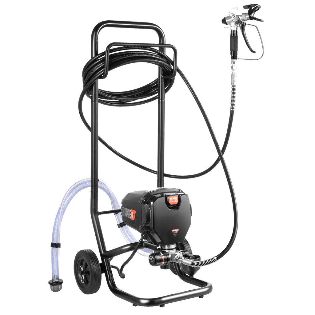 Stand Airless Paint Sprayer, 750W 3000PSI High Efficiency Electric Airless Sprayer With Cart, Fine And Even Painting Effect, Paint Sprayers for Home Interior and Exterior Furniture and Fences