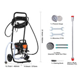 Stand Airless Paint Sprayer, 950W 3000PSI High Efficiency Electric Airless Sprayer With Cart, Fine And Even Painting Effect, Paint Sprayers for Home Interior and Exterior Furniture and Fences