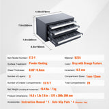 Drill Bit Dispenser Cabinet, Three-Drawer Drill Bit Organizer Cabinet for 1mm to 13mm, Steel Drill Dispenser Organizer Cabinet with Labels, Stackable Drill Dispenser for Drill Bit Storage