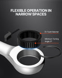 Combination Wrench Set 8-Piece Metric 8 mm to 19 mm with Organizer Rack