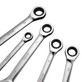 Combination Wrench Set 8-Piece Metric 8 mm to 19 mm with Organizer Rack
