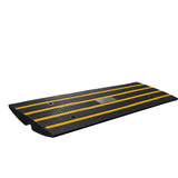 Curb Ramp, 6.5 cm Rise Rubber Driveway Ramps, Heavy Duty 15 tons Weight Capacity Threshold Ramp, Curbside Bridge Ramps for Loading Dock Garage Sidewalk, Expandable Full Ramp Set