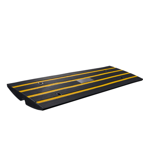 Curb Ramp, 6.5 cm Rise Rubber Driveway Ramps, Heavy Duty 15 tons Weight Capacity Threshold Ramp, Curbside Bridge Ramps for Loading Dock Garage Sidewalk, Expandable Full Ramp Set