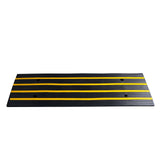 Curb Ramp, 6.5 cm Rise Rubber Driveway Ramps, Heavy Duty 15 tons Weight Capacity Threshold Ramp, Curbside Bridge Ramps for Loading Dock Garage Sidewalk, Expandable Full Ramp Set