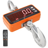 Digital Crane Scale, 2200 lbs/1000 kg, Industrial Heavy Duty Hanging Scale with Remote Control, Cast Aluminum Case & LED Screen, High Precision for Construction, Factory, Farm, Hunting (Orange)