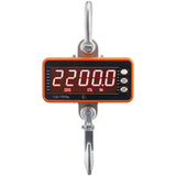 Digital Crane Scale, 2200 lbs/1000 kg, Industrial Heavy Duty Hanging Scale with Remote Control, Cast Aluminum Case & LED Screen, High Precision for Construction, Factory, Farm, Hunting (Orange)