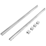 Linear Guide Rail Set, SBR20 1000mm, 2 PCS 39.4 in/1000 mm SBR20 Guide Rails and 4 PCS SBR20UU Slide Blocks, Linear Rails and Bearings Kit for Automated Machines DIY Project CNC Router Machines