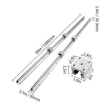 Linear Guide Rail Set, SBR20 1500mm, 2 PCS 59 in/1500 mm SBR20 Guide Rails and 4 PCS SBR20UU Slide Blocks, Linear Rails and Bearings Kit for Automated Machines DIY Project CNC Router Machines
