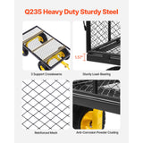 900 Lbs Heavy Duty Steel Garden Cart, Garden Wagon Cart on Wheels, Outdoor Metal Yard Utility Wagon Carts with 10" Tires and Mesh Removable Sides(Convert to Flatbed) and 180°Rotating Handle