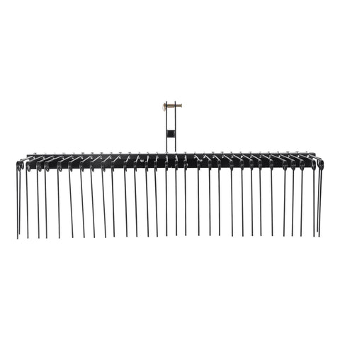 Tow Behind Landscape Rake, 1.8m Tow Dethatcher with 32 Steel Tines, Lawn Dethatcher Rake Attaches to Category 1, 3 Point Hitch for Tractor, for Leaves, Pine Needles, Straw, and Grass