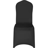 50 PCS Black Chair Covers Polyester Spandex Stretch Wedding Party Banquet