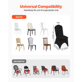 50 PCS Black Chair Covers Polyester Spandex Stretch Wedding Party Banquet
