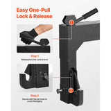 3-Point Quick Hitch with 2 in Receiver, 3000 Lbs Lift Capacity, 3-Pt Hitch with 5 Level Adjustable Bolt, Adaptation to Category 1 & 2 Tractor, Heavy Duty 3 Point Attachments, Black