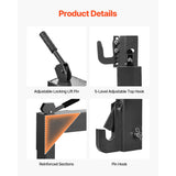 3-Point Quick Hitch with 2 in Receiver, 3000 Lbs Lift Capacity, 3-Pt Hitch with 5 Level Adjustable Bolt, Adaptation to Category 1 & 2 Tractor, Heavy Duty 3 Point Attachments, Black