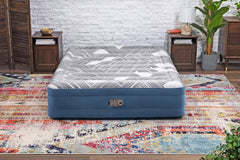 Bestway 2.03m x 1.52m x 36cm Tritech Fashion Flock comfortable inflatable Air Mattress Queen Built-in AC Pump