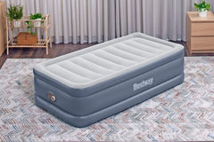 Bestway 1.91m x 97m x 51cm Tritech Air Inflatable Mattress Twin Built-in AC Pump