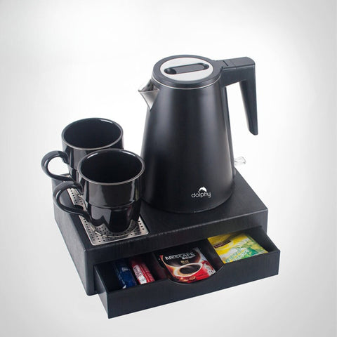 0.8L Stainless Steel Kettle - Black
(Double Layer)