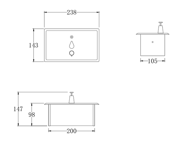 Recessed Mounted Soap Dispenser 1400 ML