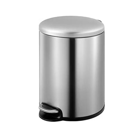Round Soft Closing Stainless Steel  Pedal Bin -3L