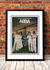 Abba 'Australian Tour' In Store Poster 1977 - Framed A4