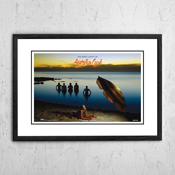 Australian Crawl 'Boys Light Up' In Store Poster 1980 - Framed A3