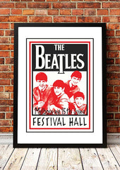 The Beatles 'Festival Hall' Melbourne, Australian Tour Poster 1964 - Framed A3