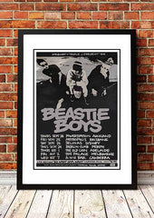 Beastie Boys 'Australian Tour' Poster 1990- Framed A4