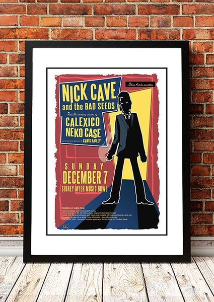Nick Cave and the Bad Seeds ‘Myer Music Bowl’ Melbourne, Australian Tour Poster 2003 - Framed A2