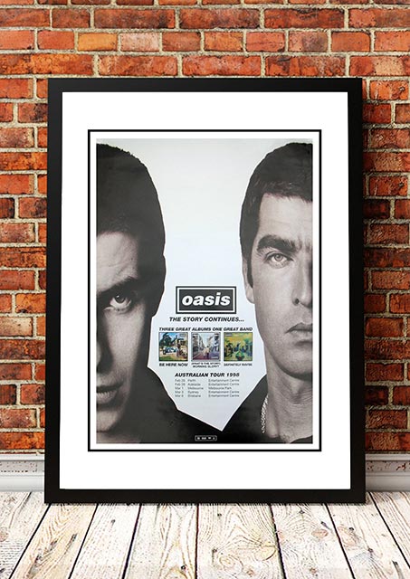 Oasis 'Australian Tour' Poster 1998 - Framed A3