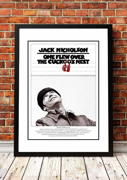 One Flew Over The Cuckoos Nest' Cult Movie Poster! - Framed A4
