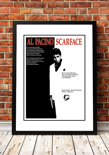Scarface' Cult Movie Poster! - Framed A2