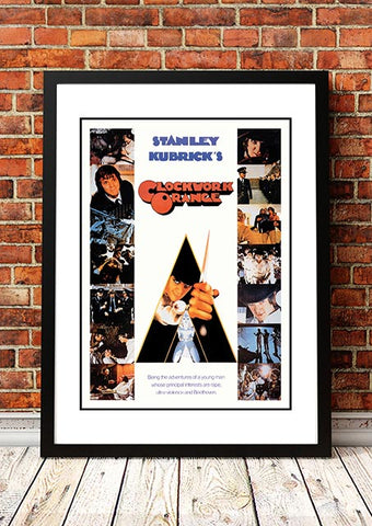 Clockwork Orange' Cult Movie Poster! - Framed A4