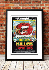 Attack of the Killer Tomatoes' Cult Movie Poster! - Framed A3