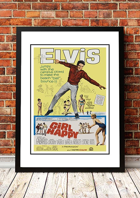 Elvis 'Girl Happy' Framed Movie Poster! - Framed A4