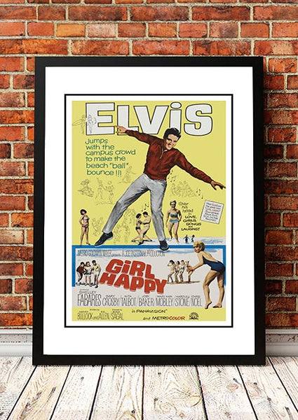 Elvis 'Girl Happy' Framed Movie Poster! - Framed A4
