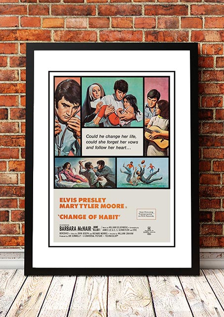 Elvis 'Change Of Habit' Framed Movie Poster! - Framed A3