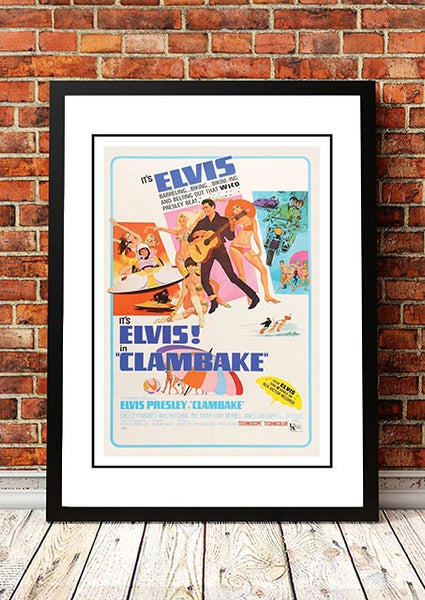Elvis 'Clambake' Framed Movie Poster! - Framed A3