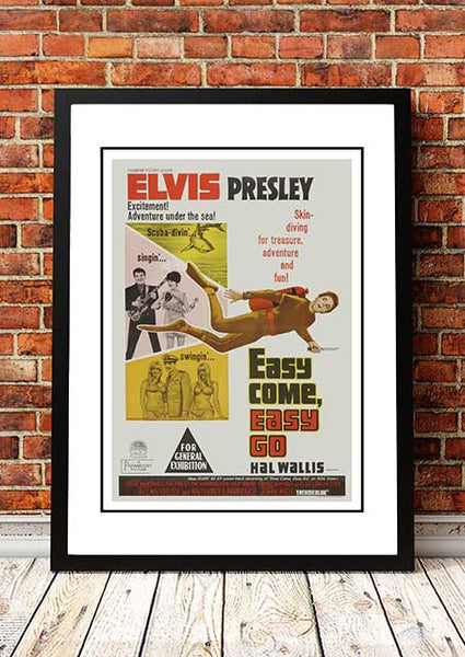 Elvis 'Easy Come, Easy Go' Framed Movie Poster! - Framed A2