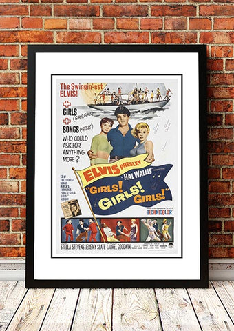Elvis 'Girls, Girls, Girls' Framed Movie Poster! - Framed A4
