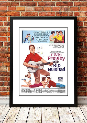 Elvis 'Kid Galahad' Framed Movie Poster! - Framed A5