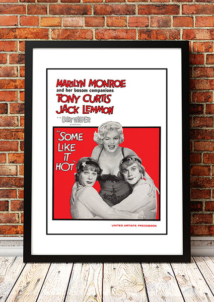 Marilyn Monroe ‘Some Like It Hot’ Framed Movie Poster! - Framed A4