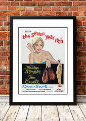 Marilyn Monroe ‘The Seven Year Itch’ Framed Movie Poster! - Framed A3