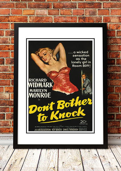 Marilyn Monroe ‘Don’t Bother to Knock’ Framed Movie Poster! - Framed A3