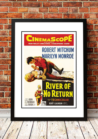 Marilyn Monroe ‘River of No Return’ Framed Movie Poster! - Framed A3