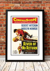 Marilyn Monroe ‘River of No Return’ Framed Movie Poster! - Framed A4