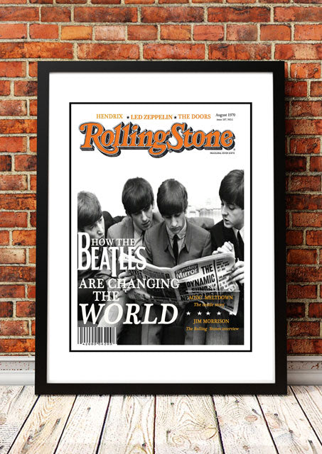 The Beatles' Rolling Stone Magazine Cover! - Framed A4