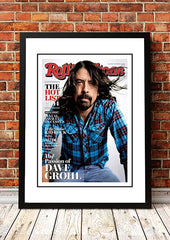 Dave Grohl' Rolling Stone Magazine Cover! - Framed A4