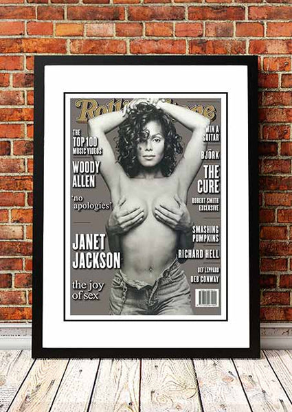 Janet Jackson' Rolling Stone Magazine Cover! - Framed A3